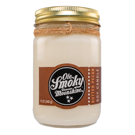 12oz MASON JAR CANDLE - BUTTER PECAN