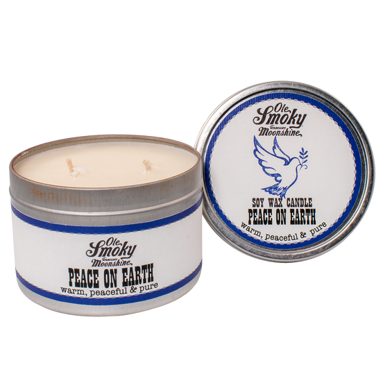 16oz TIN CANDLE - PEACE ON EARTH