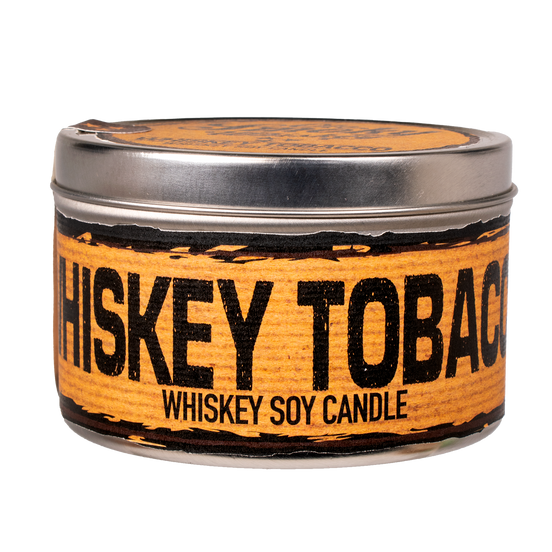 16 oz WHISKEY & TOBACCO TIN CANDLE view 1