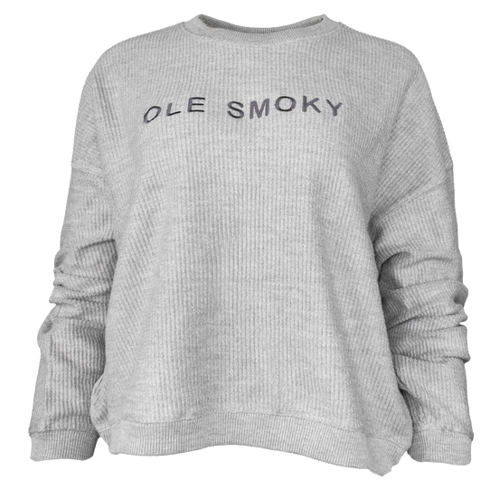 CORDED L/S TEE - GREY