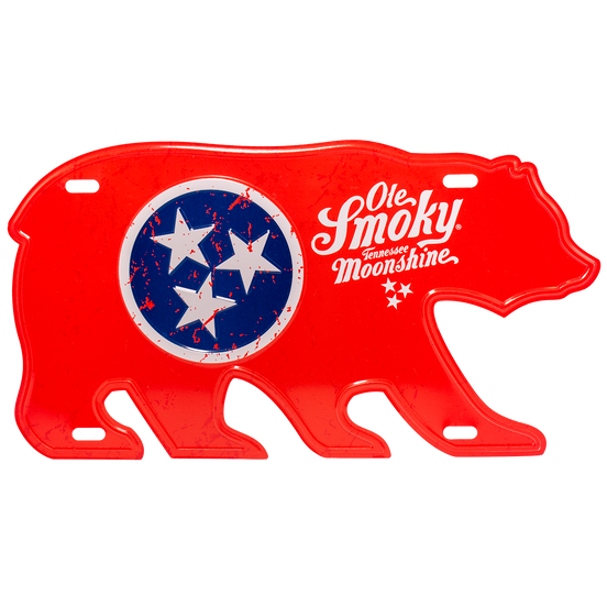 BEAR CUTOUT LICENSE PLATE