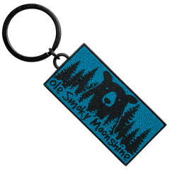 BLUE BEAR IN TREES KEYCHAIN