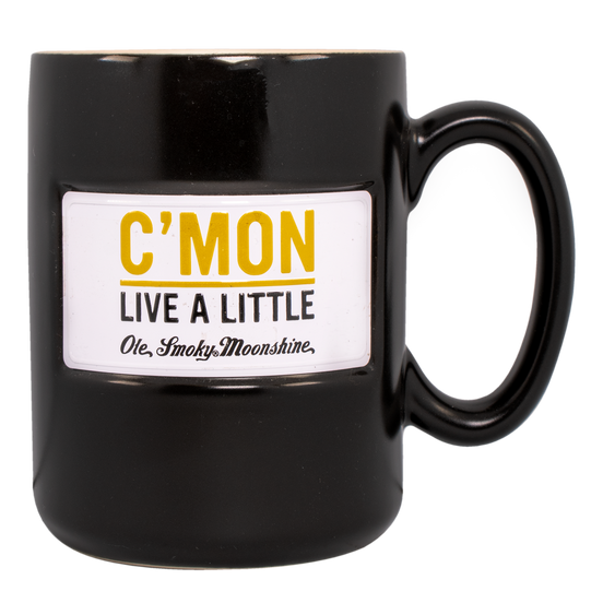 C'MON LIVE A LITTLE PLATE MUG