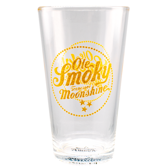 GLITTER LOGO PINT GLASS