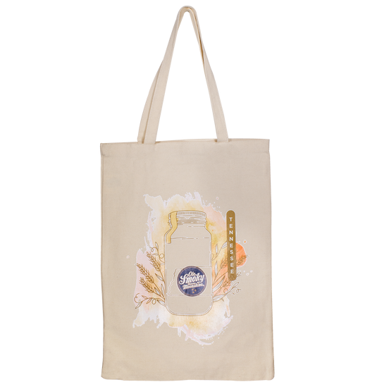 GOLD WATERCOLOR JAR CANVAS TOTE