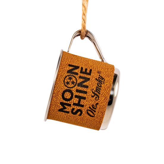 LEATHERETTE MINI CUP ORNAMENT - YELLOW