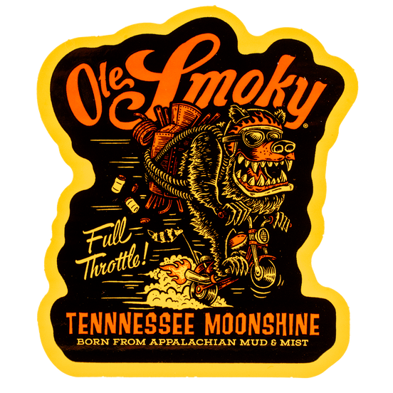 MOTORCYCLE BEAR DECAL