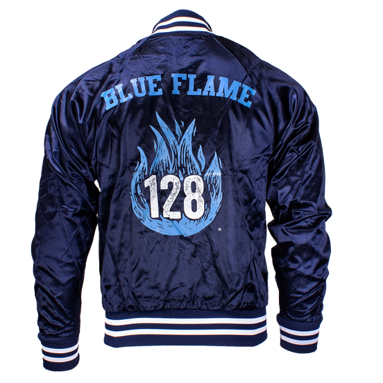 BLUE FLAME SATIN JACKET view 1