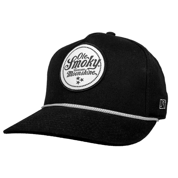 Black LOGO ROPE HAT, view 1