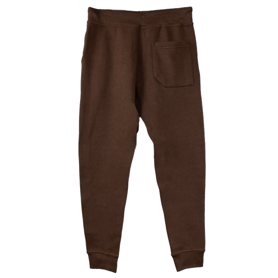 EMBROIDERED FLEECE JOGGERS - CHESTNUT view 2