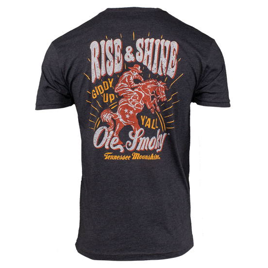 RISE AND SHINE RODEO TEE - CHARCOAL view 1