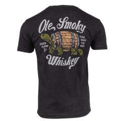 AGED SLOW TURTLE TEE - CHARCOAL