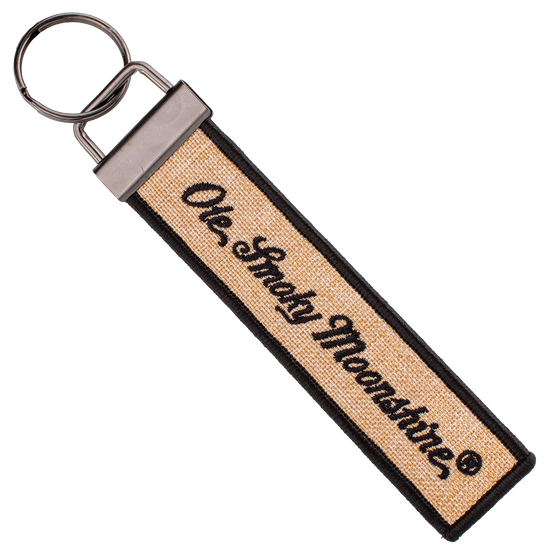 MOONSHINE BURLAP TAG KEYCHAIN view 2