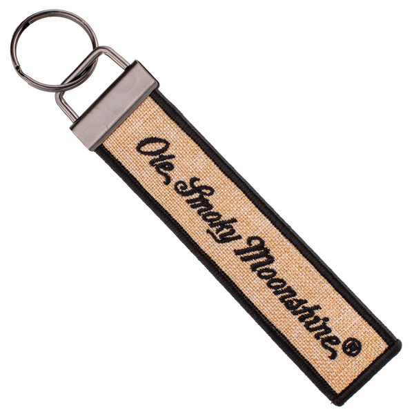 MOONSHINE BURLAP TAG KEYCHAIN, view 2