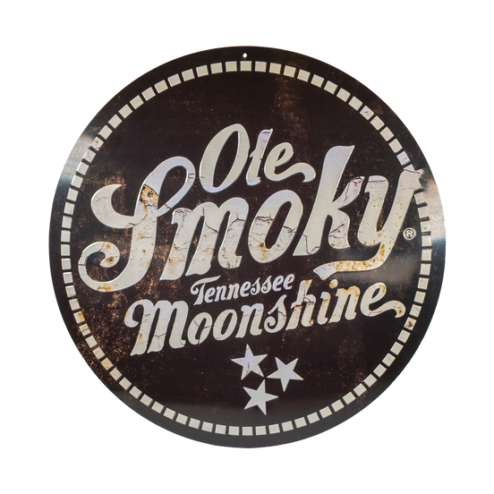 MOONSHINE LOGO ROUND TIN SIGN
