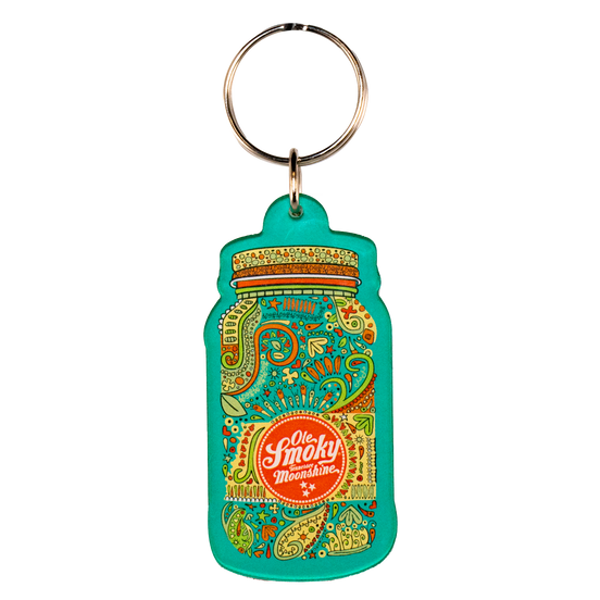 PAISLEY JAR KEYCHAIN - TEAL