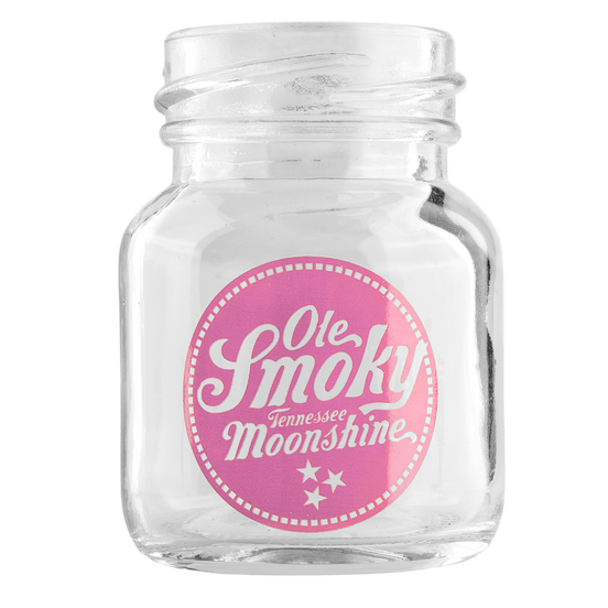 PINK LOGO MASON JAR SHOT GLASS