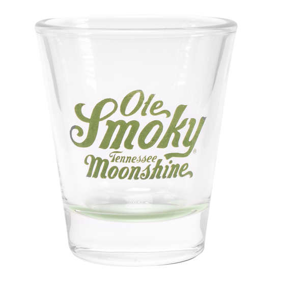 LOGO SHOT GLASS W/ COLORED BASE - FERN