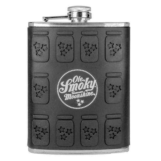 BLACK SILICONE JAR MOLDED FLASK