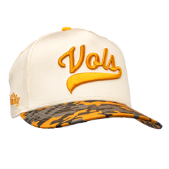 UT VOLS SCRIPT HAT - CREAM/ORANGE CAMO