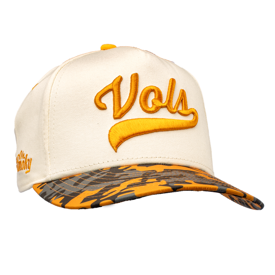 UT VOLS SCRIPT HAT - CREAM/ORANGE CAMO view 1