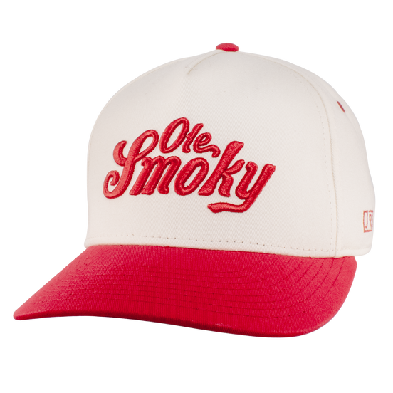 CREAM/RED LOGO SNAPBACK HAT view 1
