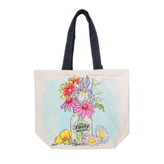 MASON JAR FLOWERS SHOPPER TOTE