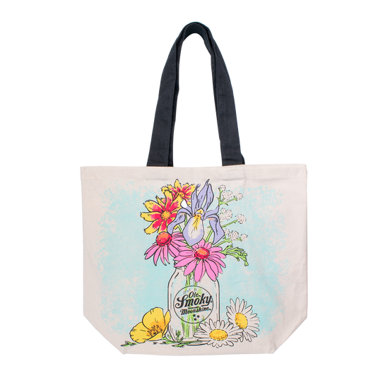 MASON JAR FLOWERS SHOPPER TOTE