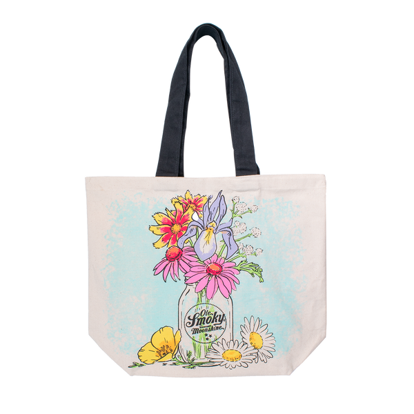 MASON JAR FLOWERS SHOPPER TOTE, view 1