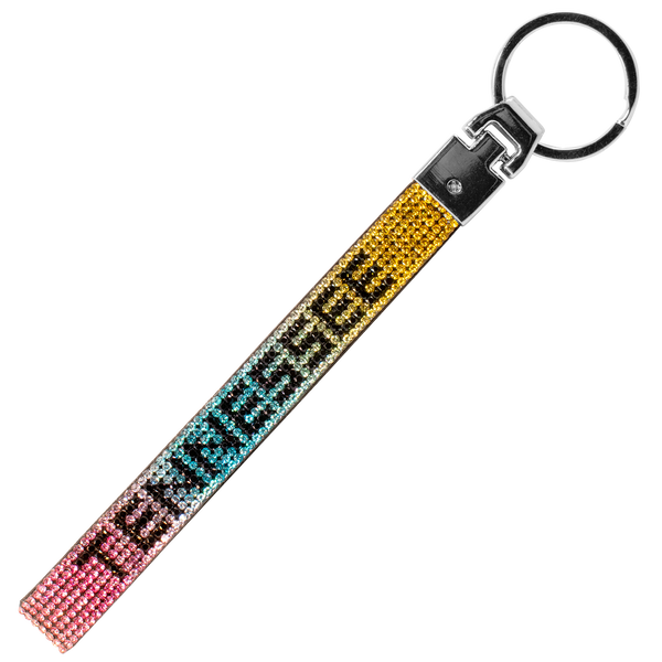 RAINBOW RHINESTONE WRISTLET KEYCHAIN, view 2