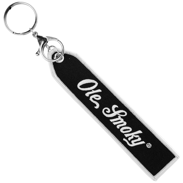 SCRIPT STRAP KEYCHAIN W/CLIP - BLACK, view 1