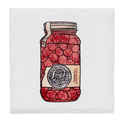 SQUARE COASTER - CHERRIES