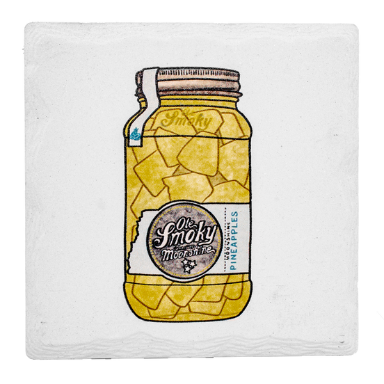 SQUARE COASTER - PINEAPPLES