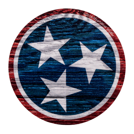 TN TRI STAR WOOD GRAIN STICKER